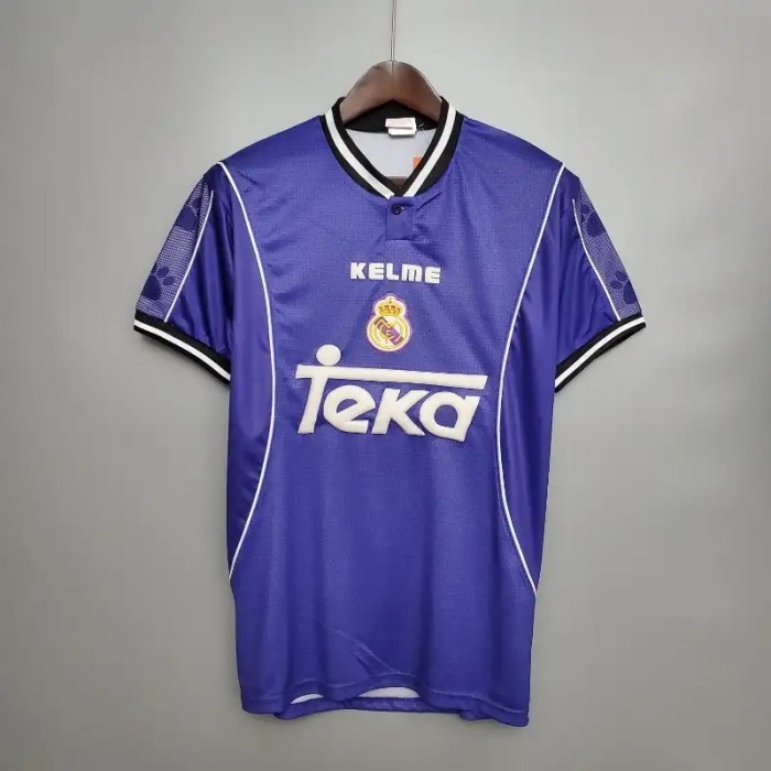 Real Madrid 1997-98 Retro Away Soccer Jersey - Fan Version