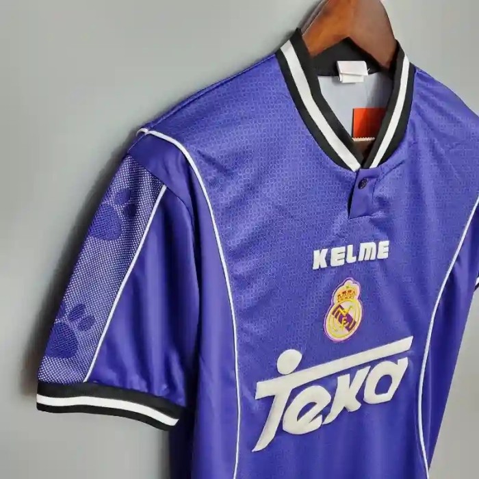 Real Madrid 1997-98 Retro Away Soccer Jersey - Fan Version
