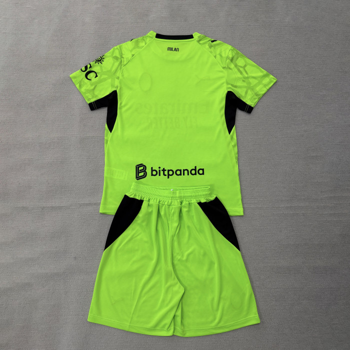 AC Milan 26/27 Goalkeeper Soccer Jerseys – Kids Kit