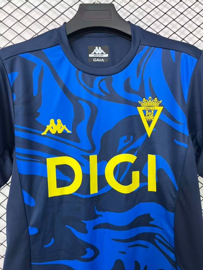 Cádiz CF 26/27 Navy Blue Marble Pattern Pre-Match Jerse - Fan Version