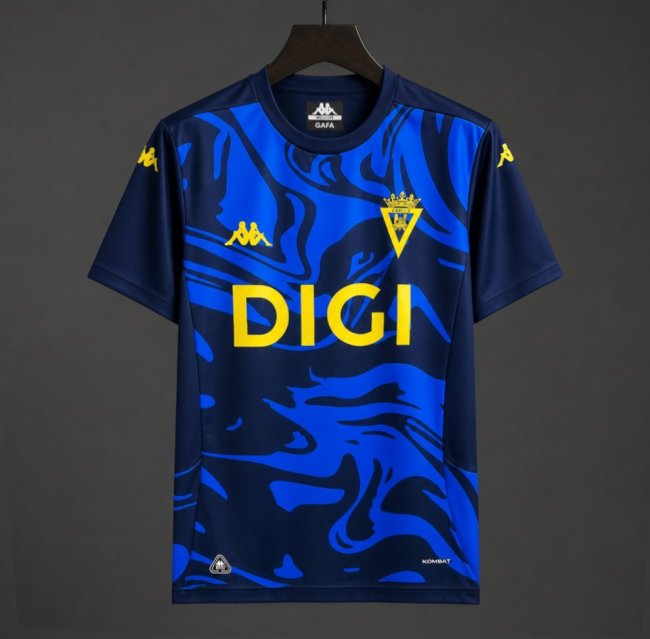 Cádiz CF 26/27 Navy Blue Marble Pattern Pre-Match Jerse - Fan Version