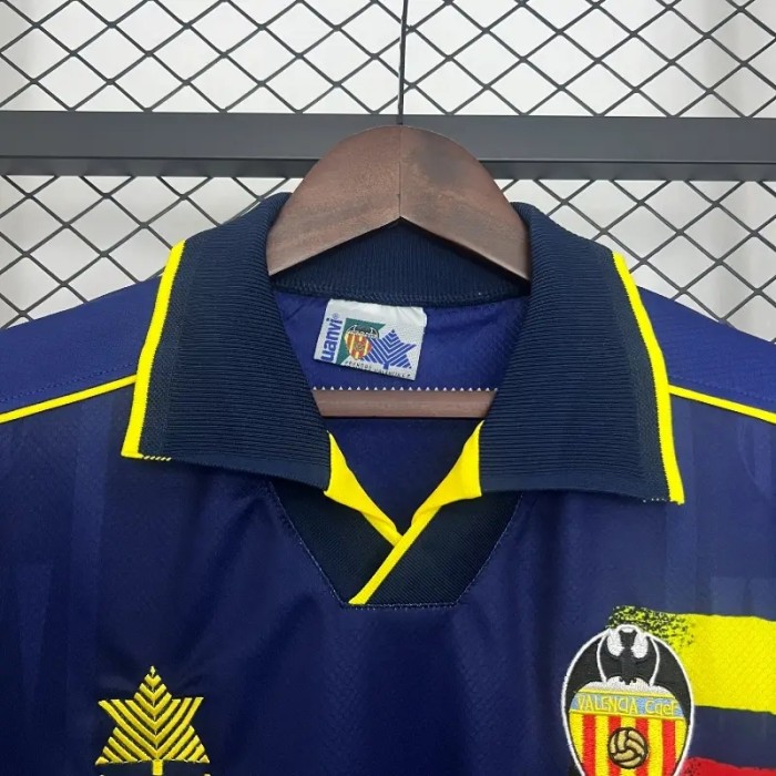 Valencia 1996-97 Away Retro Soccer Jersey - Fan Version