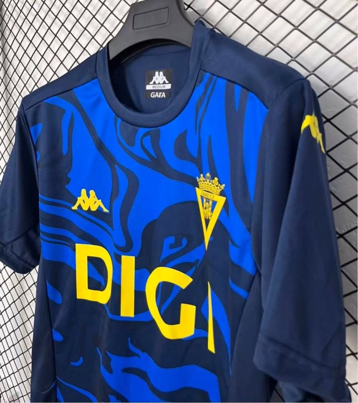 Cádiz CF 26/27 Navy Blue Marble Pattern Pre-Match Jerse - Fan Version