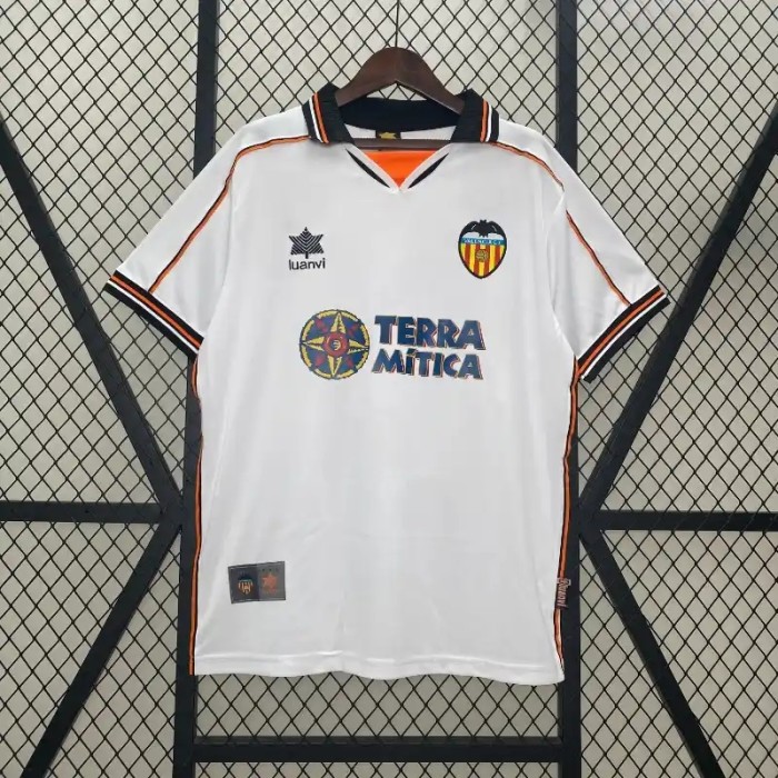 Valencia 1999-00 Home Retro Soccer Jersey - Fan Version
