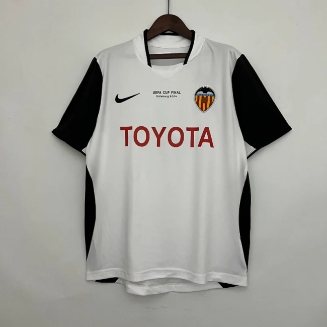 Valencia 2003-04 Home Retro Soccer Jersey - Fan Version