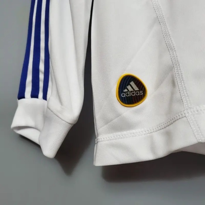 Long Sleeve Real Madrid 2010-11 Retro Home Soccer Jersey - Fan Version