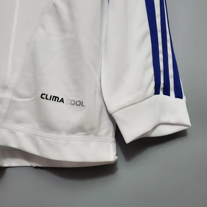 Long Sleeve Real Madrid 2010-11 Retro Home Soccer Jersey - Fan Version