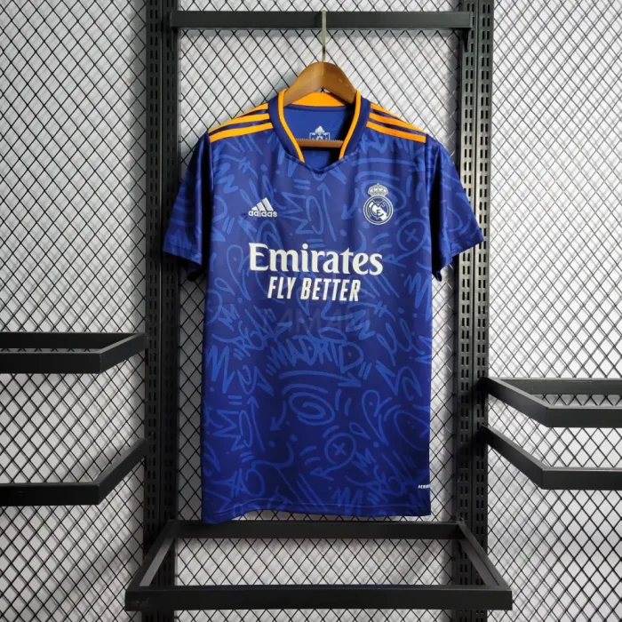 Real Madrid 2021-22 Retro Away Soccer Jersey - Fan Version