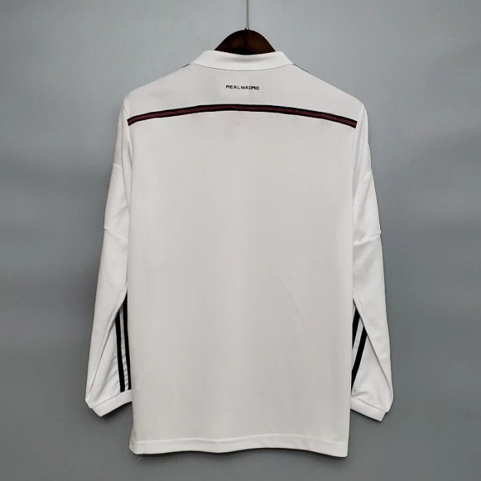 Long Sleeve Real Madrid 2014-15 Retro Home Soccer Jersey - Fan Version