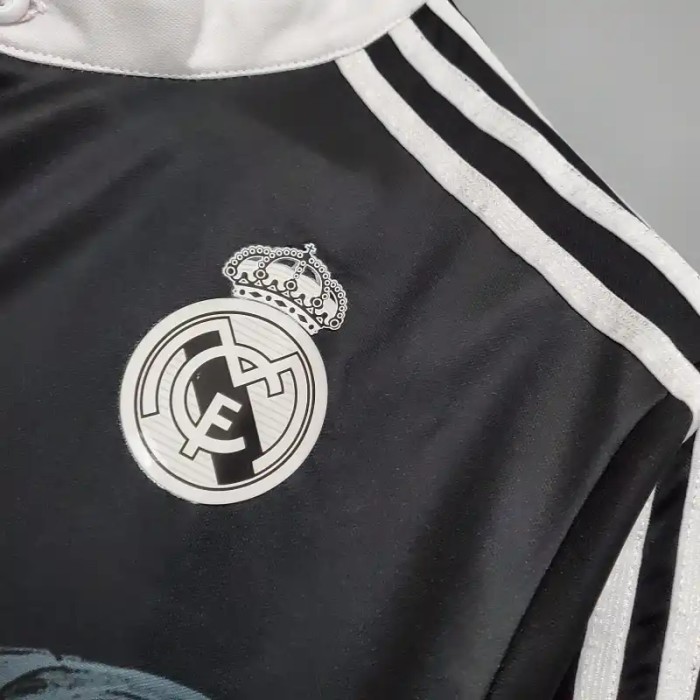 Long Sleeve Real Madrid 2014-15 Retro Third Soccer Jersey - Fan Version