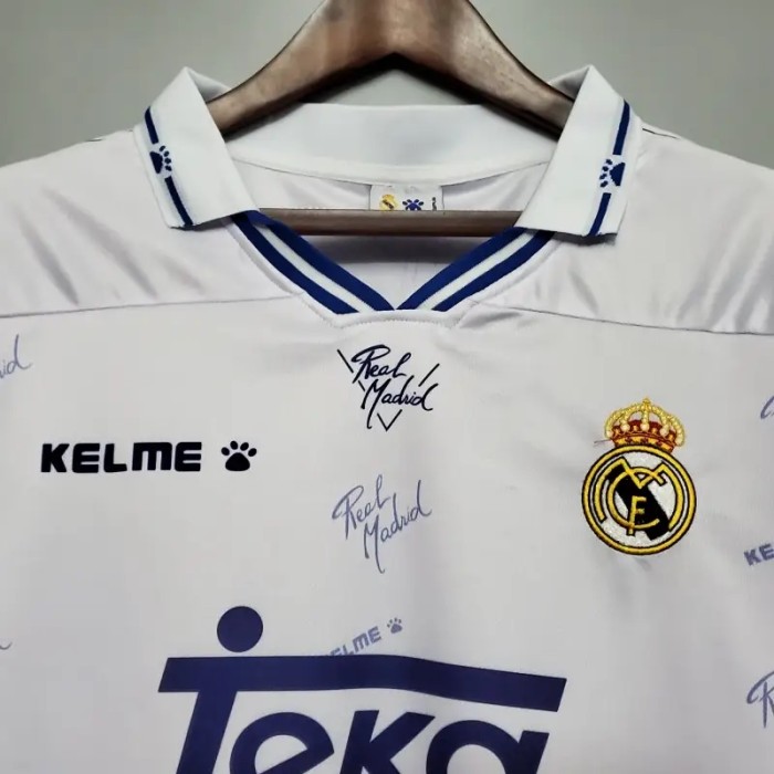 Real Madrid 1994-96 Retro Home Soccer Jersey - Fan Version