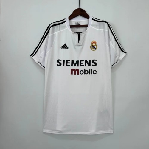 Real Madrid 2003-04 Retro Home Soccer Jersey - Fan Version