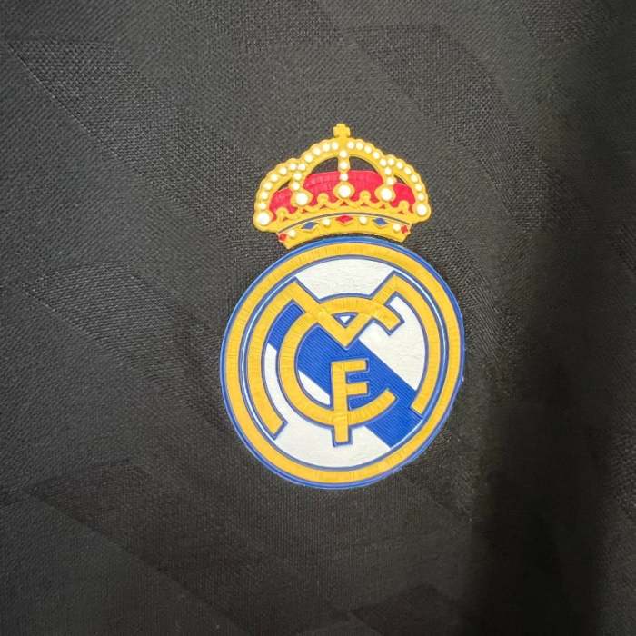 Long Sleeve Real Madrid 2011-12 Retro Away Soccer Jersey - Fan Version