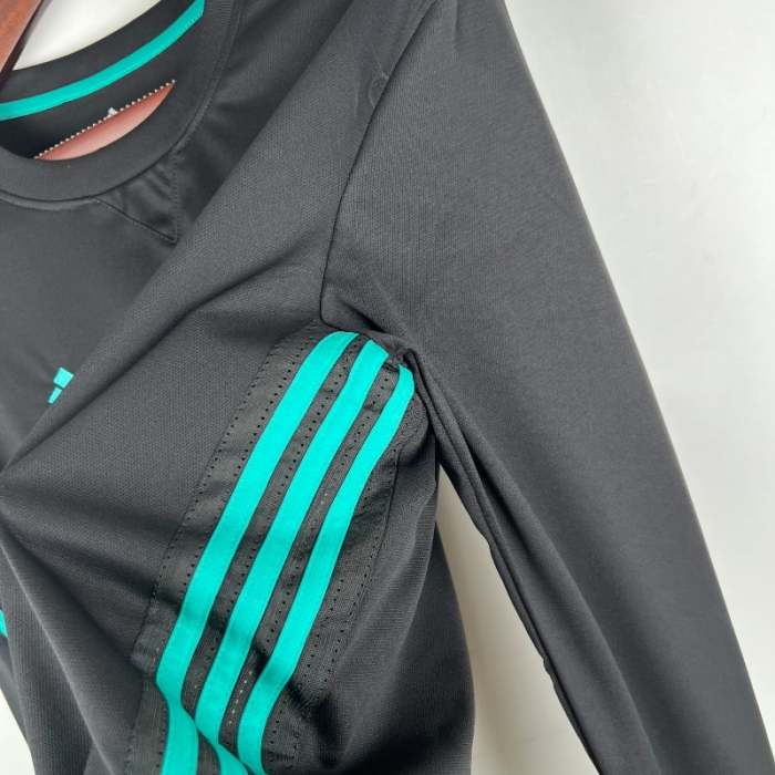 Long Sleeve Real Madrid 2017-18 Retro Away Soccer Jersey - Fan Version