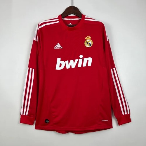 Long Sleeve Real Madrid 2011-12 Retro Third Soccer Jersey - Fan Version