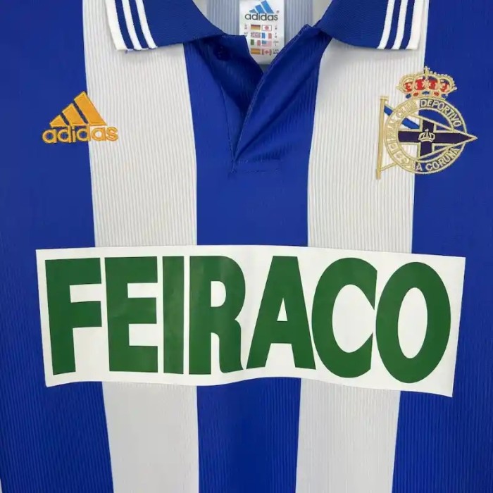 Deportivo de La Coruña 1999-00 Retro Home Soccer Jersey - Fan Version