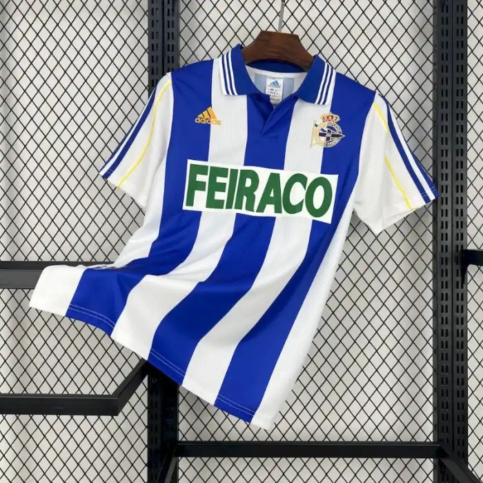 Deportivo de La Coruña 1999-00 Retro Home Soccer Jersey - Fan Version