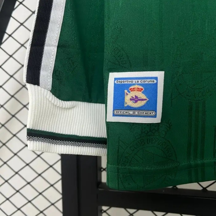 Long Sleeve Deportivo de La Coruña 1999-00 Retro Away Soccer Jersey - Fan Version