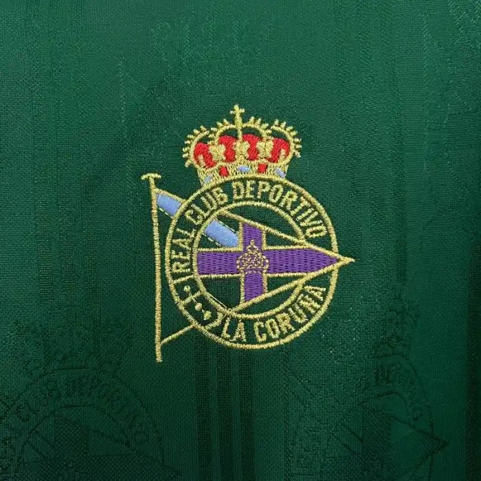 Long Sleeve Deportivo de La Coruña 1999-00 Retro Away Soccer Jersey - Fan Version