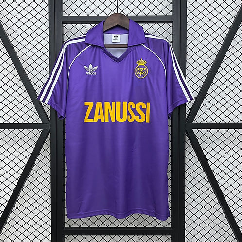 Real Madrid 1984-85 Retro Away Soccer Jersey - Fan Version