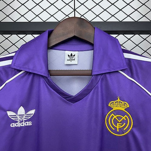 Real Madrid 1984-85 Retro Away Soccer Jersey - Fan Version