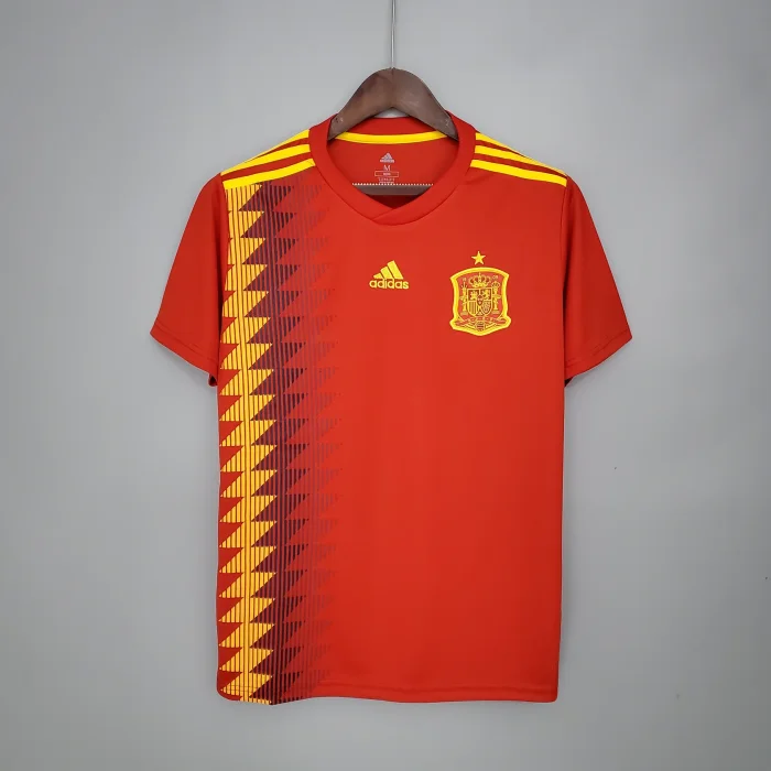 Spain 2018 Home Retro Soccer Jersey - Fan Version