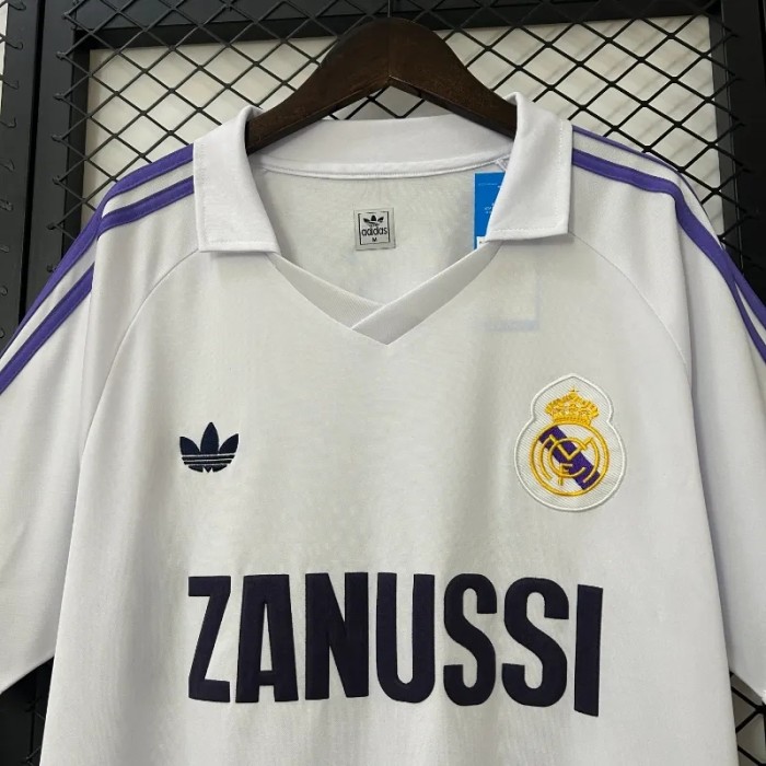 Real Madrid 1984-85 Retro Home Soccer Jersey - Fan Version