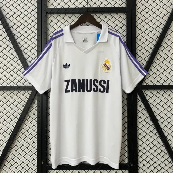 Real Madrid 1984-85 Retro Home Soccer Jersey - Fan Version