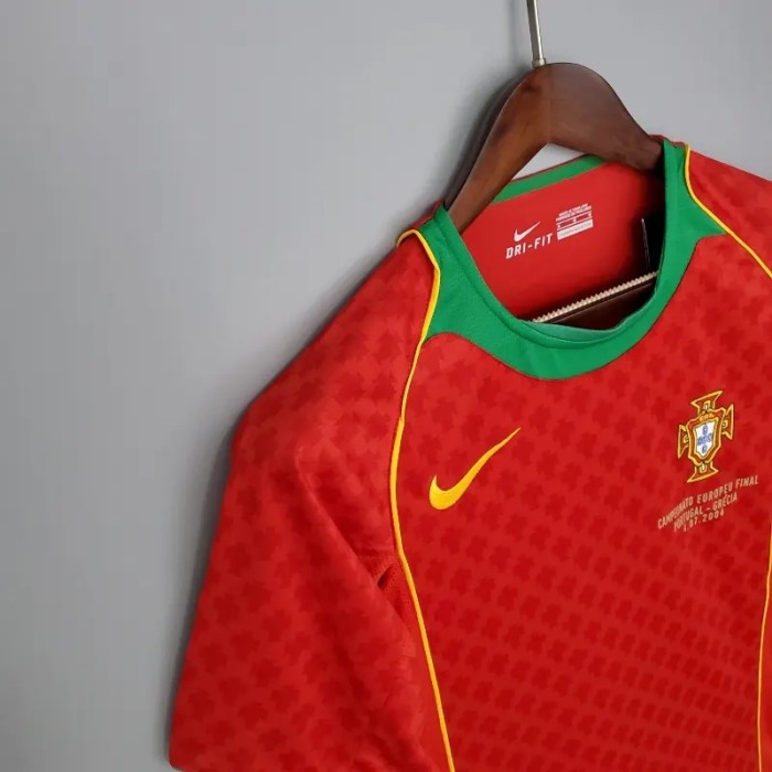 Portugal 2004 Home Retro Soccer Jersey- Fan Version