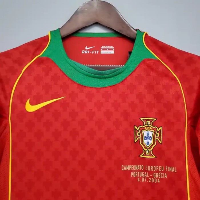 Portugal 2004 Home Retro Soccer Jersey- Fan Version