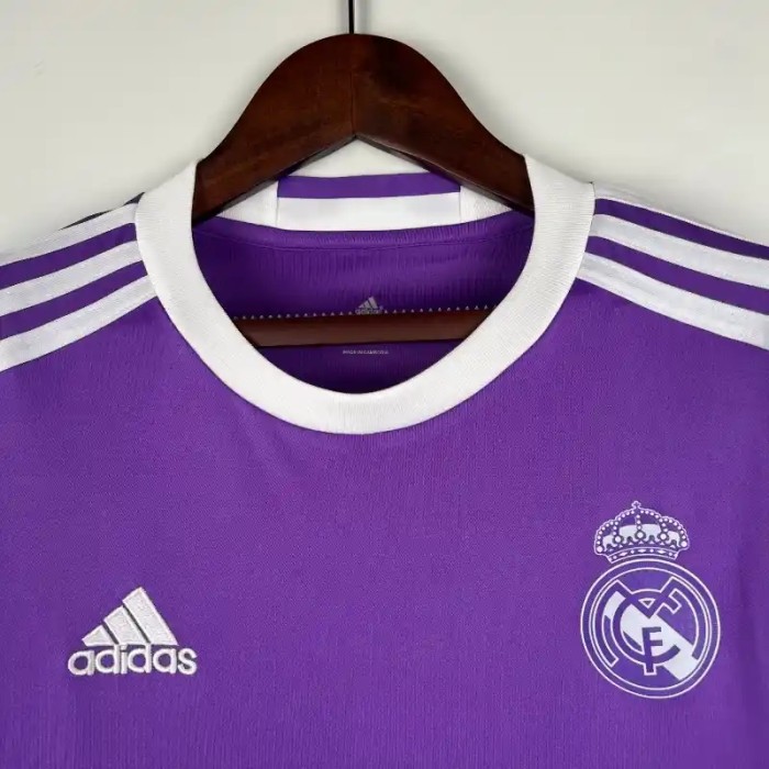 Long Sleeve Real Madrid 2016/17 Away Retro Soccer Jersey - Fan Version
