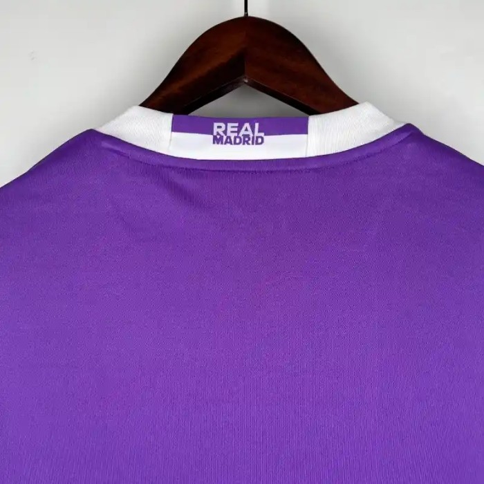 Long Sleeve Real Madrid 2016/17 Away Retro Soccer Jersey - Fan Version