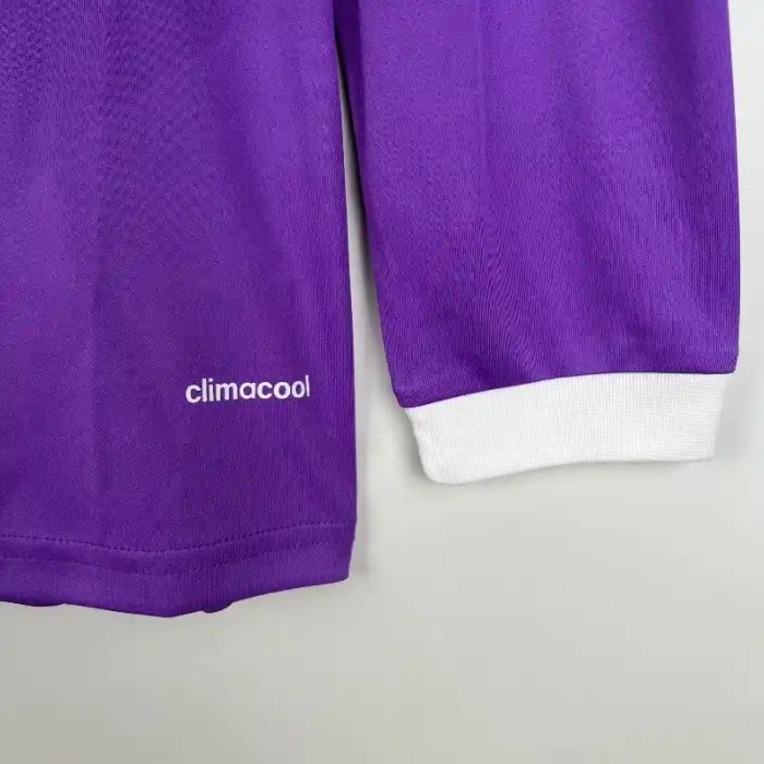 Long Sleeve Real Madrid 2016/17 Away Retro Soccer Jersey - Fan Version