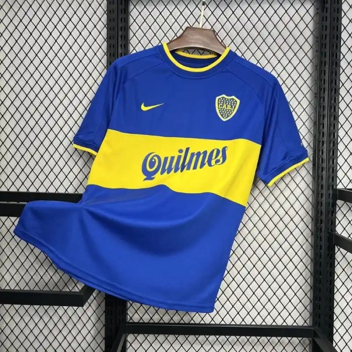 Boca Juniors 2000-01 Home Retro Soccer Jersey- Fan Version