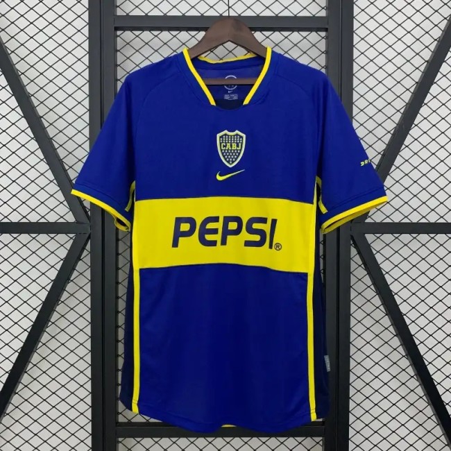 Boca Juniors 2002-03 Home Retro Soccer Jersey- Fan Version