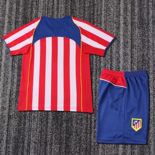 Atletico Madrid 2004-05  Retro Home Soccer Jersey – Kids Kit