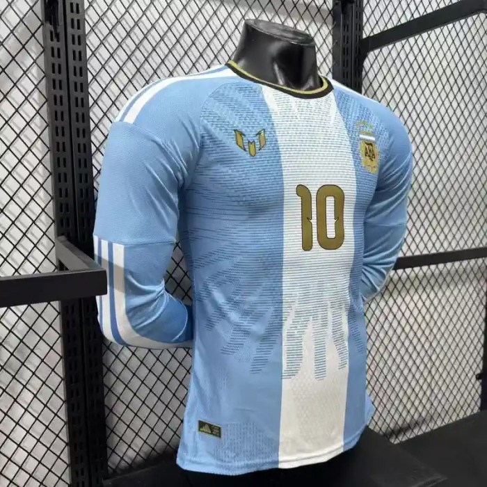 Long Sleeves Argentina 2026 Argentina x Messi Home Jersey - Player Version