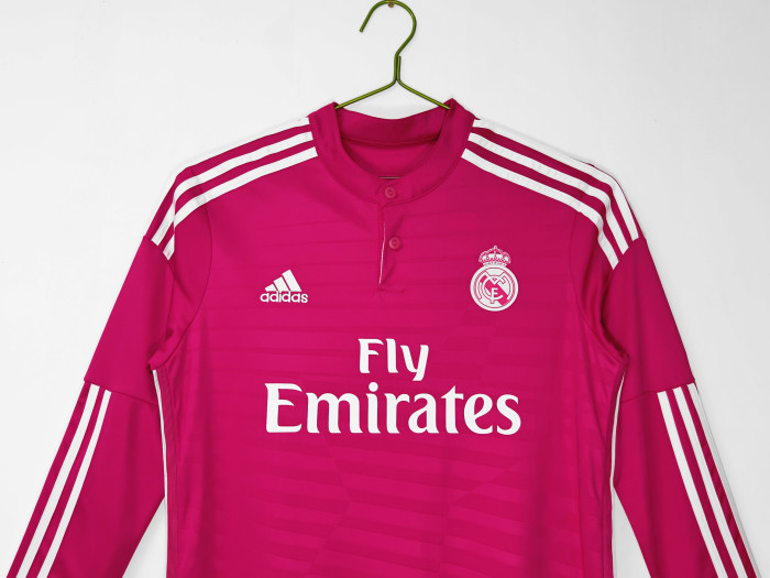 Long Sleeve Real Madrid 2014-15 Retro Away Soccer Jersey - Fan Version