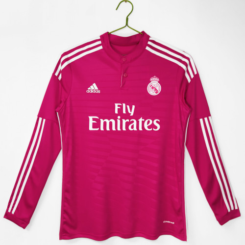 Long Sleeve Real Madrid 2014-15 Retro Away Soccer Jersey - Fan Version