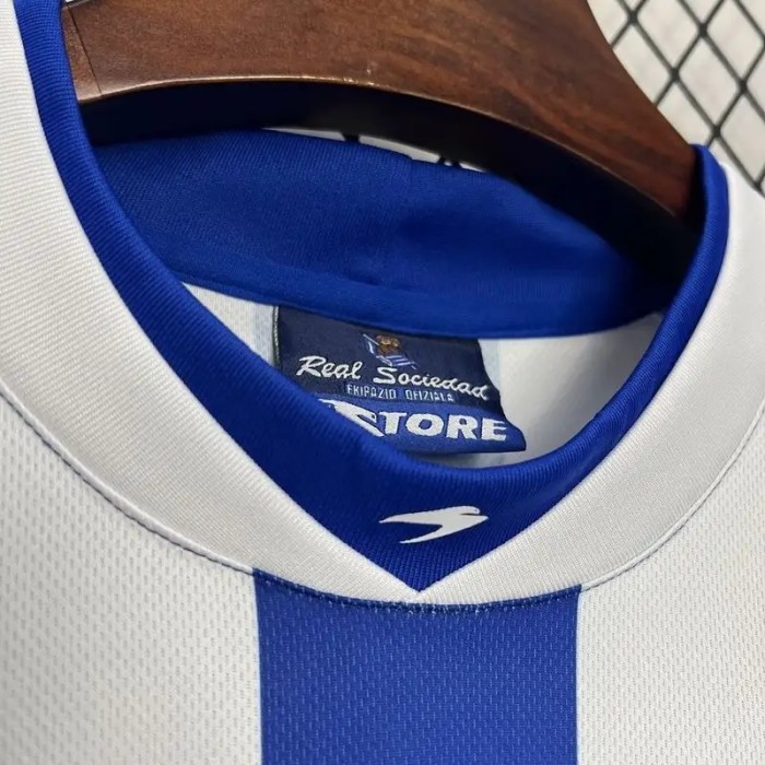 Real Sociedad 2002-03 Retro Home Soccer Jersey - Fan Version