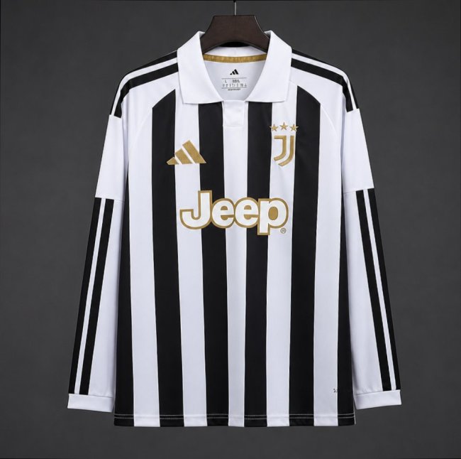 Long Sleeve Juventus 26/27 Home Jersey - Fan Version