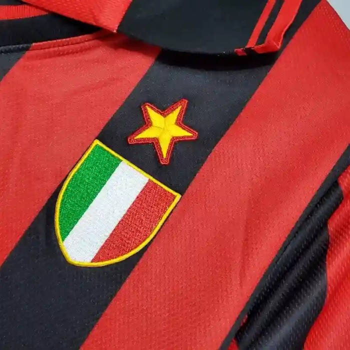 AC Milan 1996-97 Home Retro Soccer Jersey - Fan Version