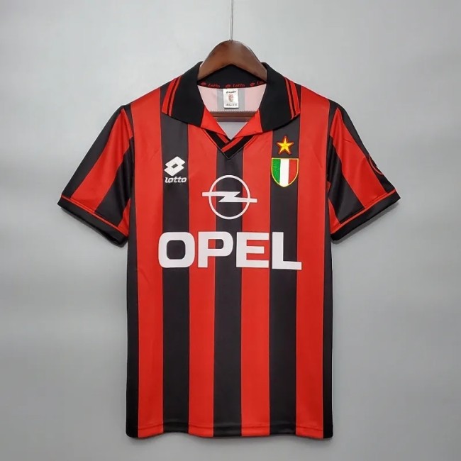 AC Milan 1996-97 Home Retro Soccer Jersey - Fan Version