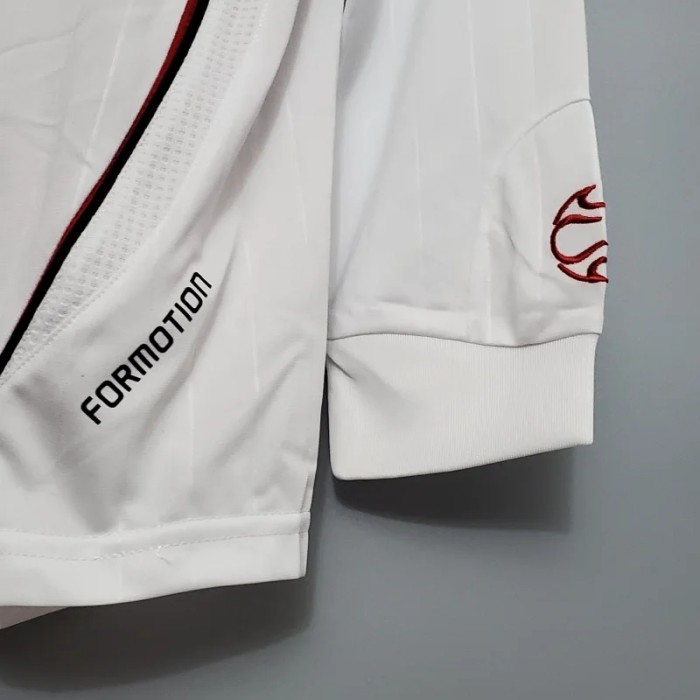 Long Sleeve AC Milan 2006-07 Away Retro Soccer Jersey - Fan Version