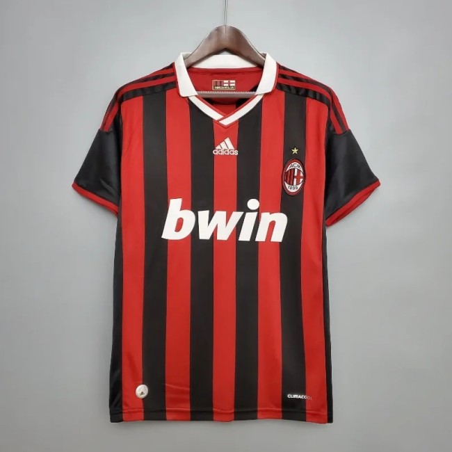 AC Milan 2009-10 Home Retro Soccer Jersey - Fan Version