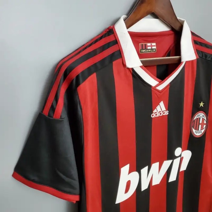 AC Milan 2009-10 Home Retro Soccer Jersey - Fan Version