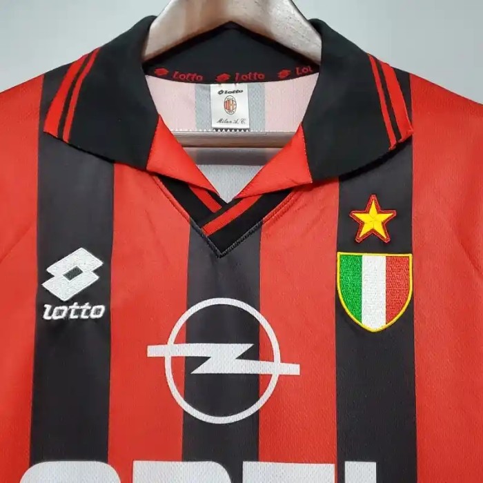 AC Milan 1996-97 Home Retro Soccer Jersey - Fan Version