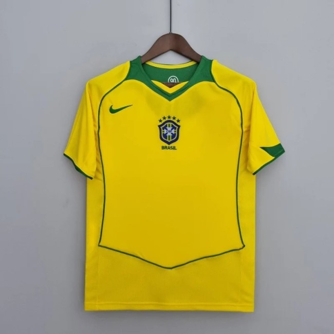 Brazil 2004 Retro Home Soccer Jersey - Fan Version