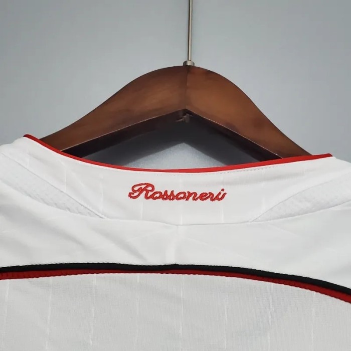 Long Sleeve AC Milan 2006-07 Away Retro Soccer Jersey - Fan Version