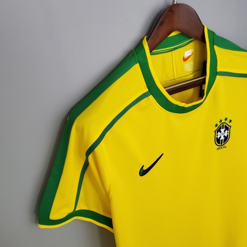 Brazil 1998 Retro Home Soccer Jersey - Fan Version